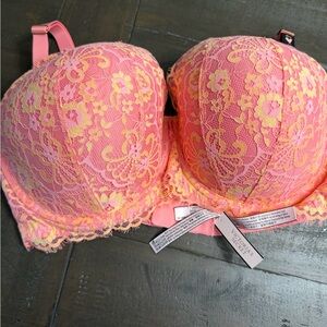 Victoria's Secret Coral Lace Bra